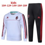 Criança AC Milan Sweat de Treino Conjunto 2017-18 Branco